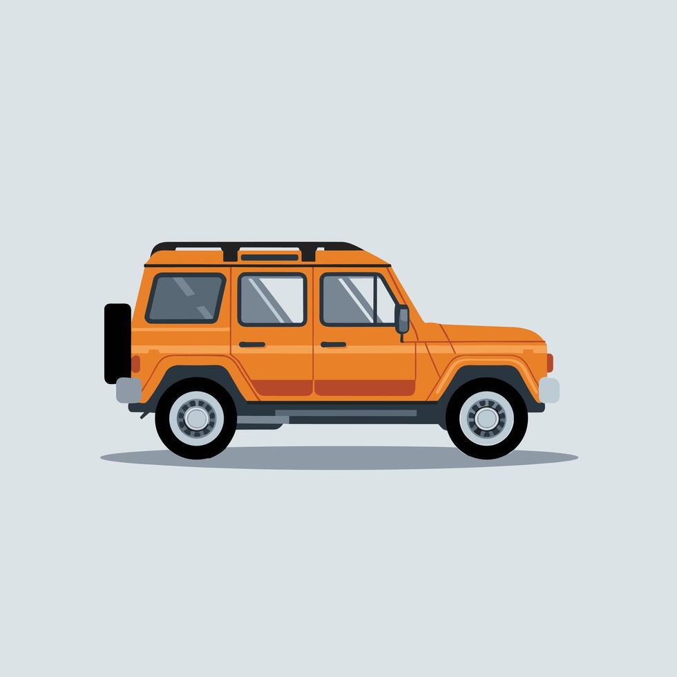 Powerful SUV with a Sturdy Design for Urban and Off-Road Use vector