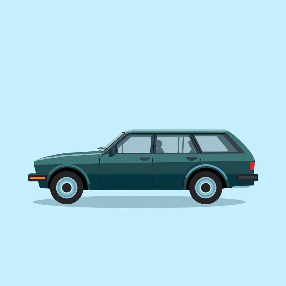 Modern Station Wagon Car with a Stylish and Functional Design vector