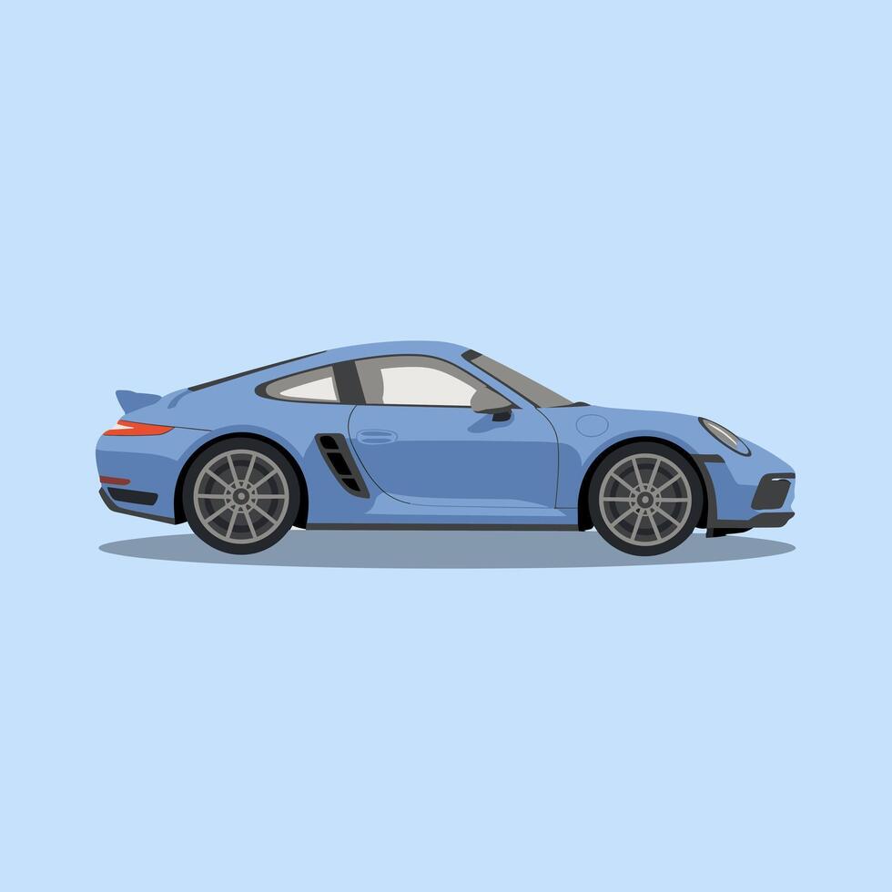 Sleek and Aerodynamic Sports Car for High-Speed Performance vector