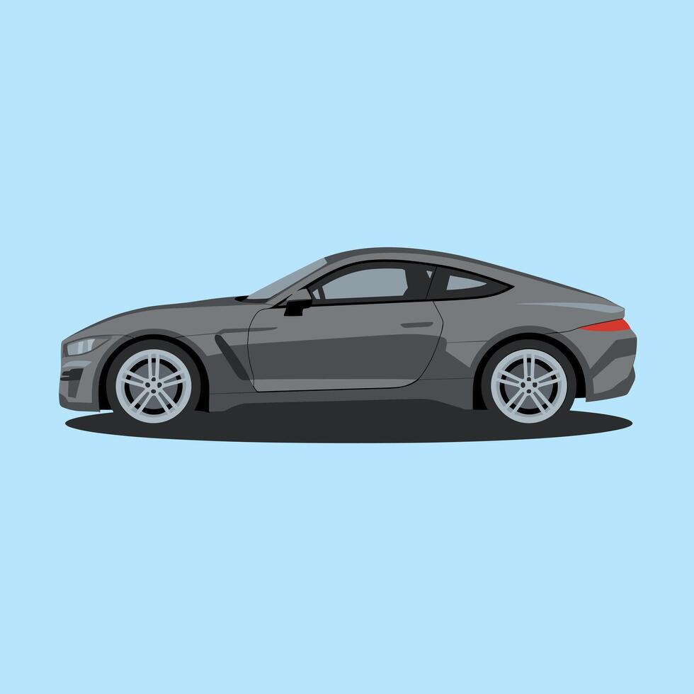 Fast and Agile Coupe Car for a Dynamic Driving Experience vector