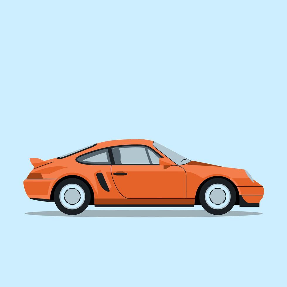 Minimalist Illustration of a Stylish and Powerful Coupe Car vector