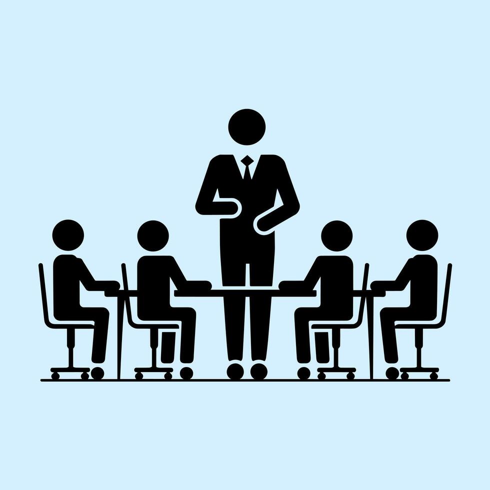 Professional Business Team in a Strategic Meeting vector