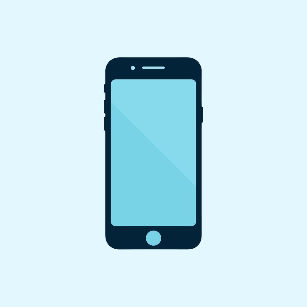 Flat Design of a Modern Mobile Phone vector