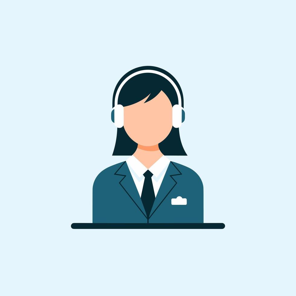 Professional Customer Support Representative Providing Assistance vector