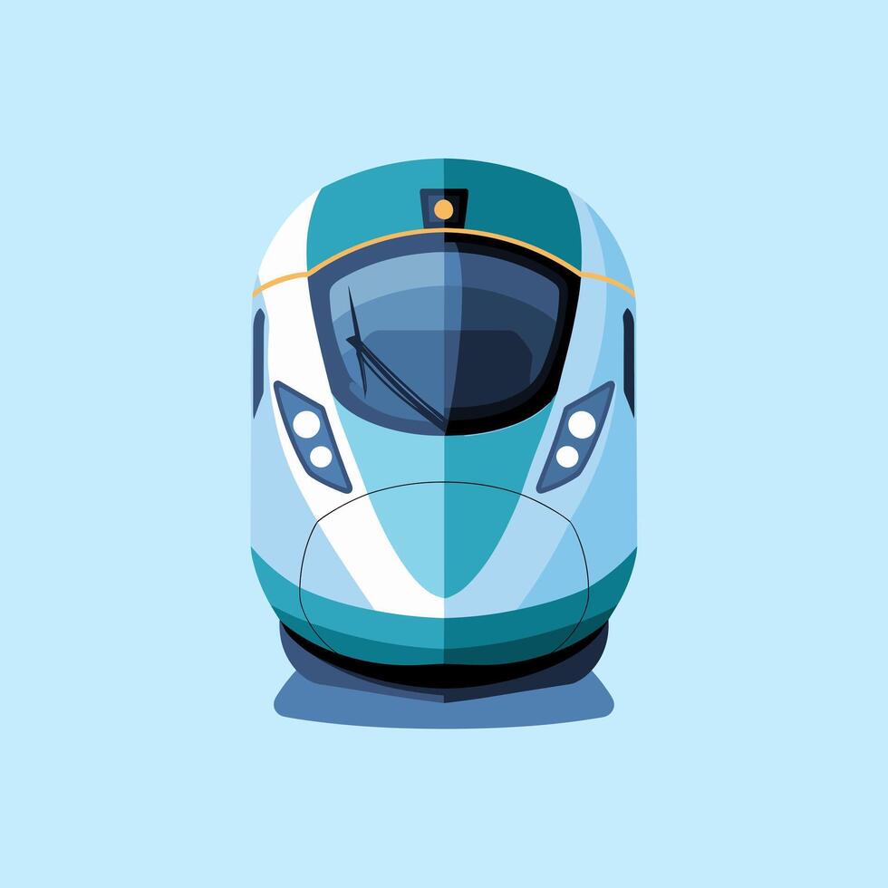 Futuristic High-Speed Train with Aerodynamic Design vector