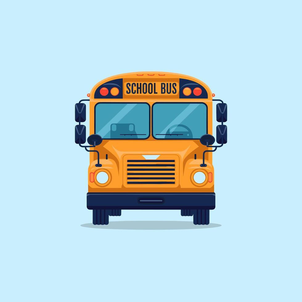 Modern School Bus with Spacious Seating and Large Windows vector