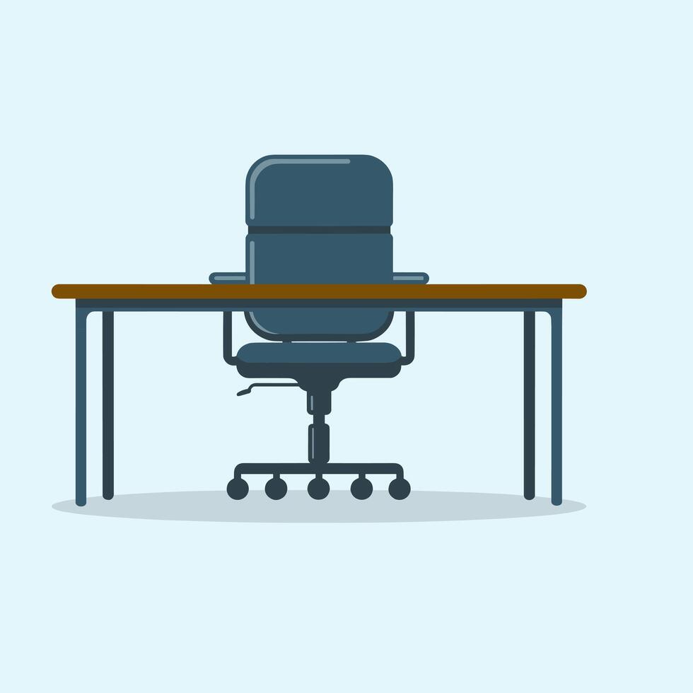 Clean and Organized Office Desk in a Simple Artwork vector
