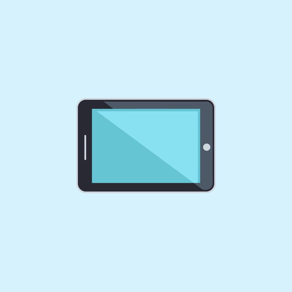 Interactive Tablet with a Bright Digital Display vector
