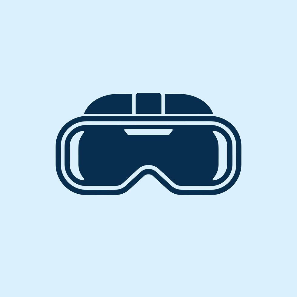 Sleek Virtual Reality Device for Gaming and Simulation vector