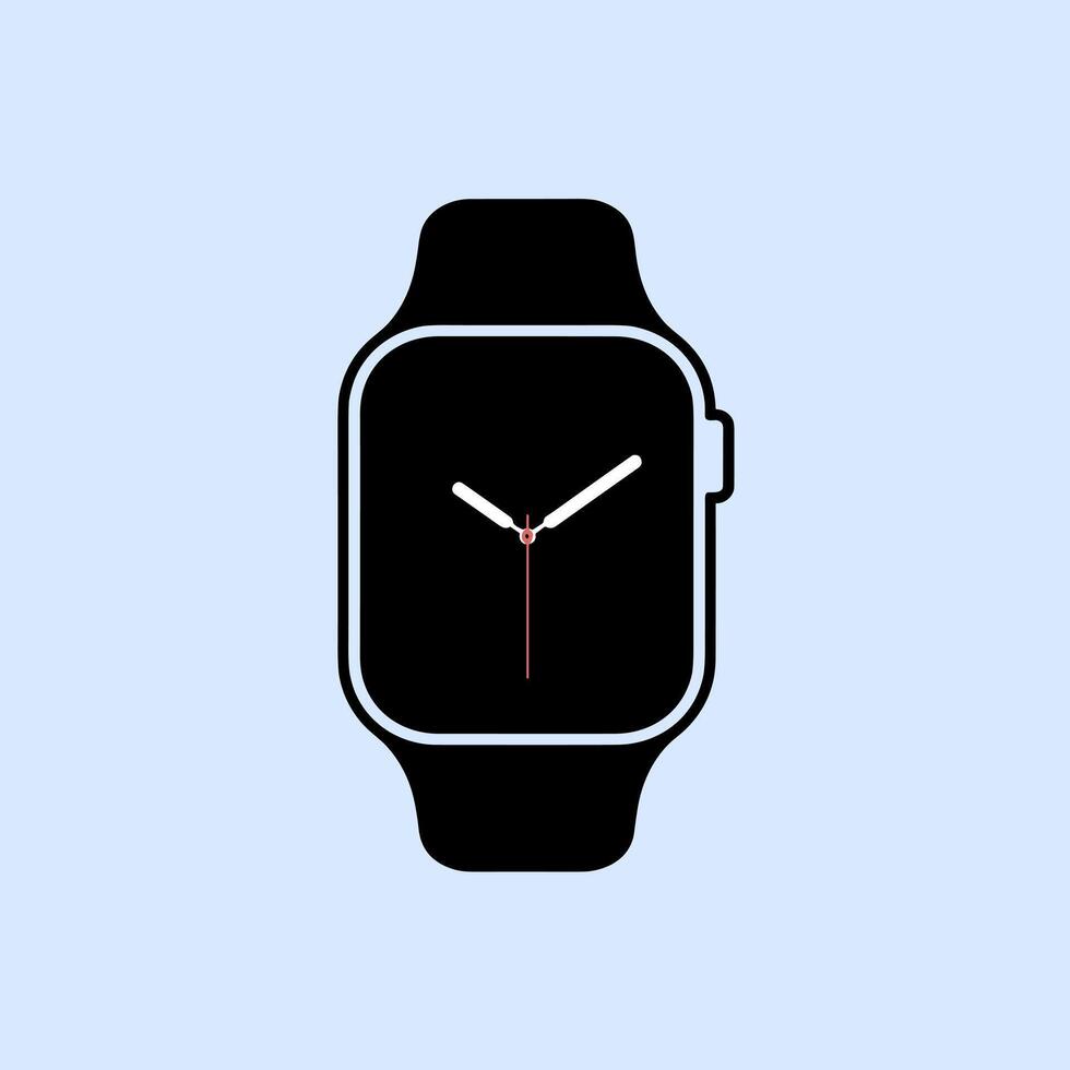 Sleek Wearable Smartwatch Showing the Current Time vector