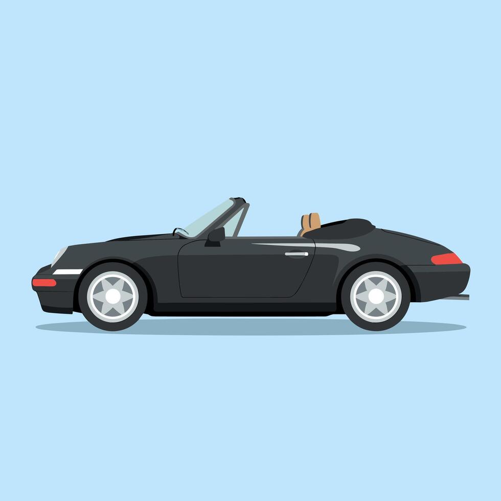 Minimalist Illustration of a Premium Convertible Car vector
