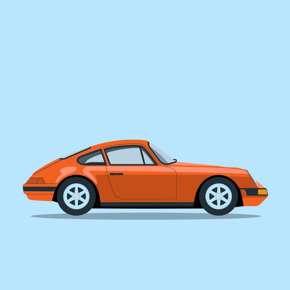 Sleek and Aerodynamic Coupe Car with a Modern Appeal vector