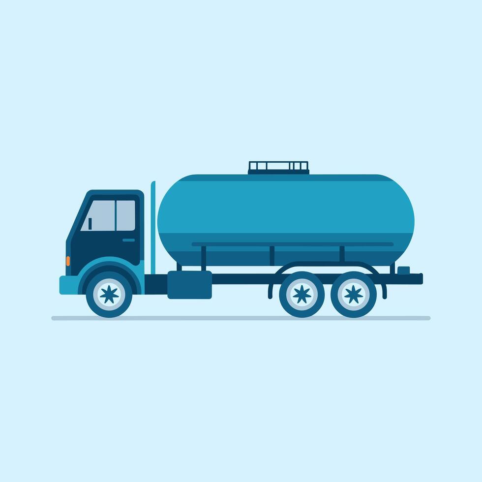 Minimalist Illustration of a Sturdy Tanker Truck vector