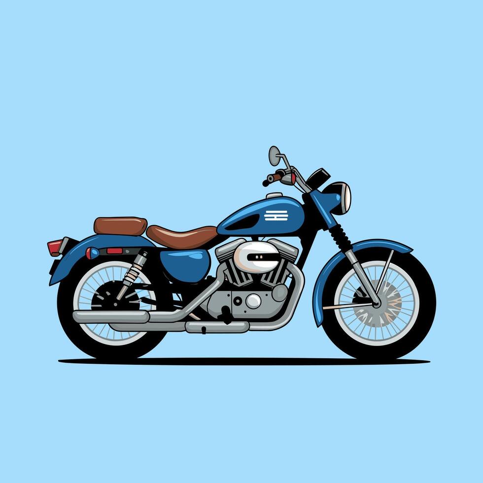 Street Motorcycle with a Bold and Aerodynamic Structure vector