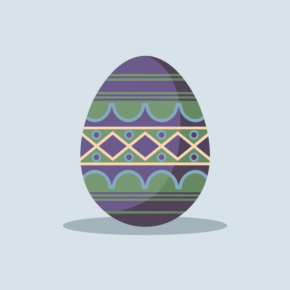 Whimsical Easter Egg with Intricate Hand-Painted Details vector
