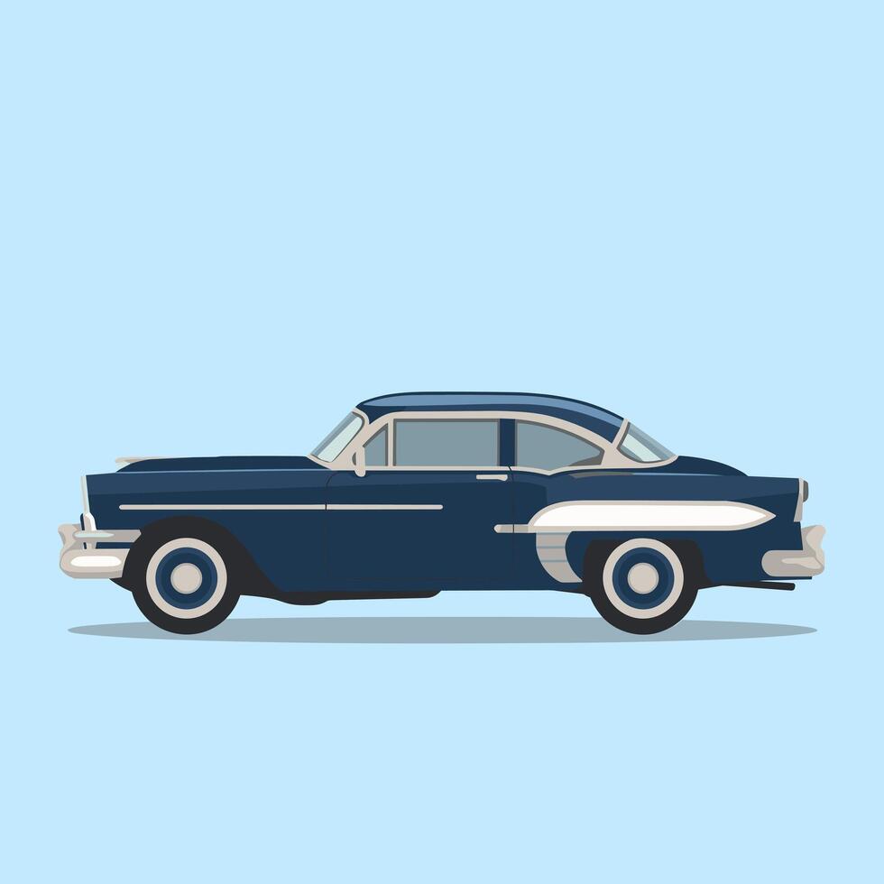 Beautifully Restored Antique Car with a Nostalgic Charm vector