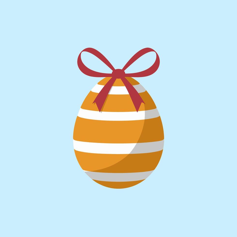 Pastel Easter Egg with a Delicate Bow Accent vector