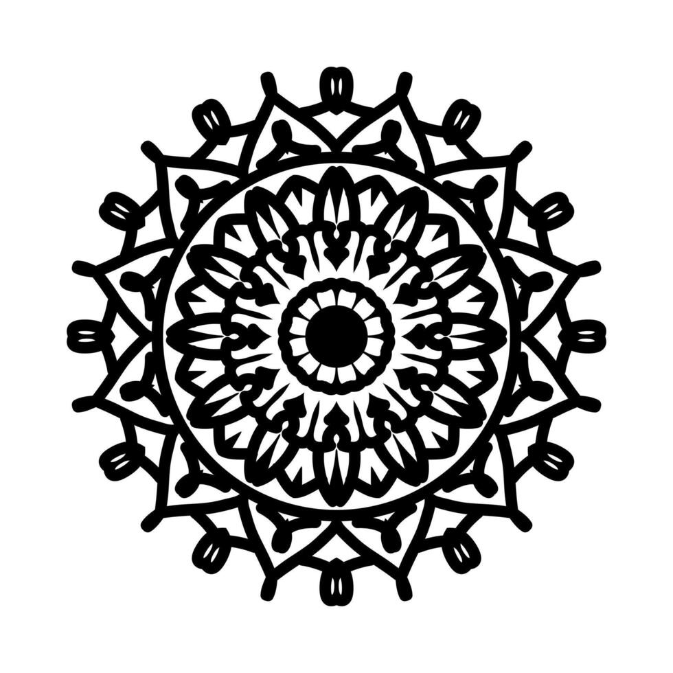 Round Lace Ornament with Floral and Ornate Design vector