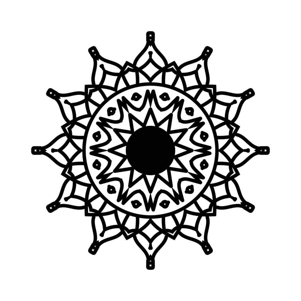 Ornamental Round Lace Mandala with Floral Design and Vintage Pattern vector