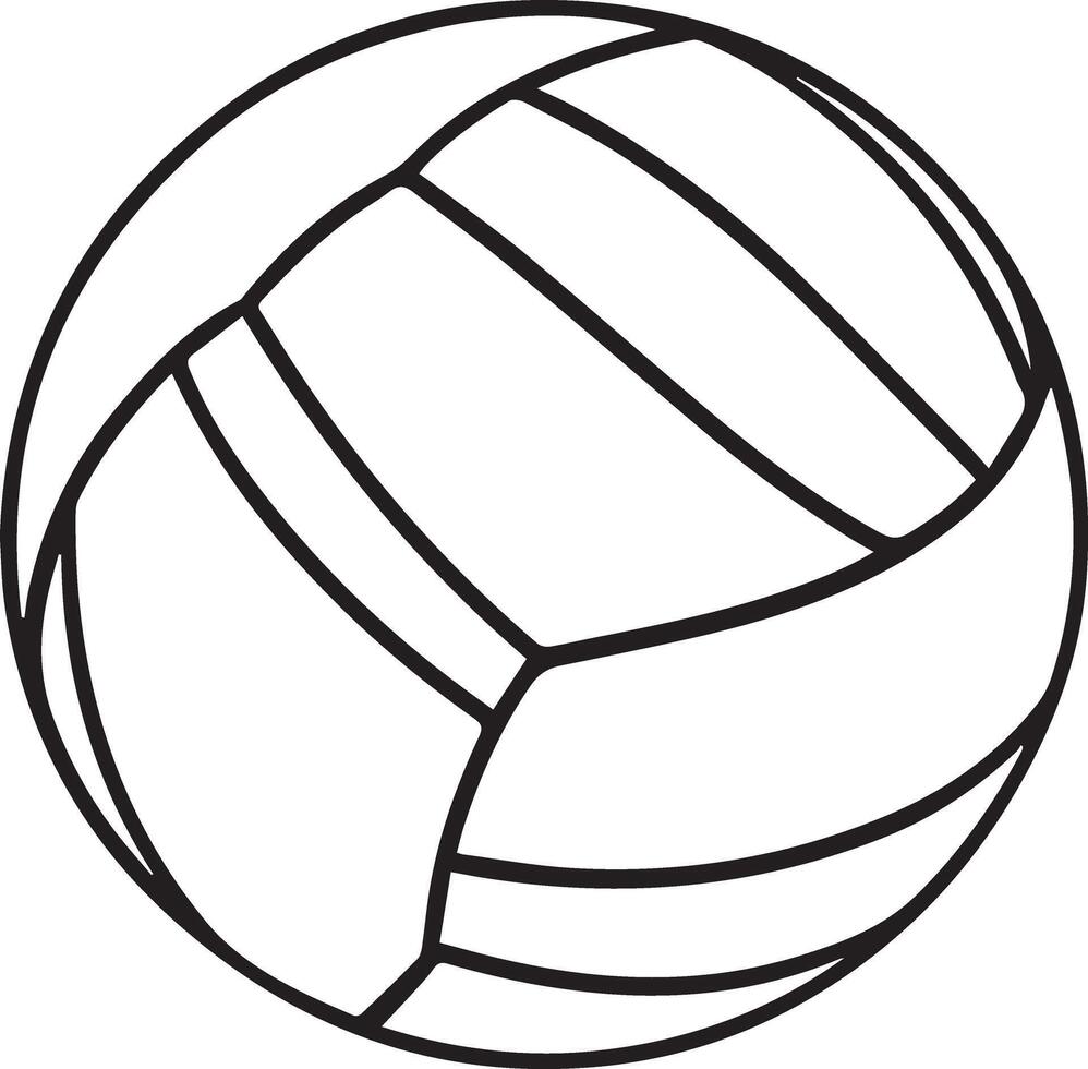 A minimalist doodle style volley ball vector