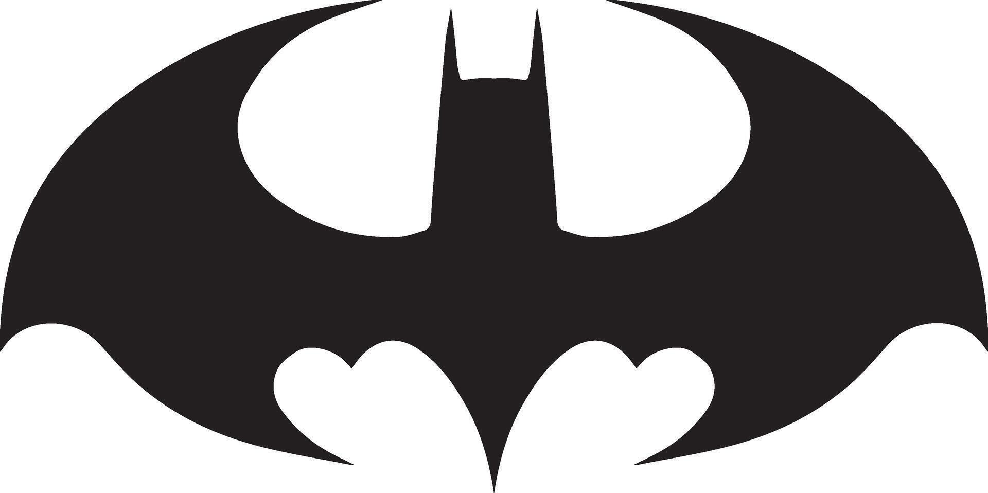 Dynamic bat logo silhouette illustration. vector