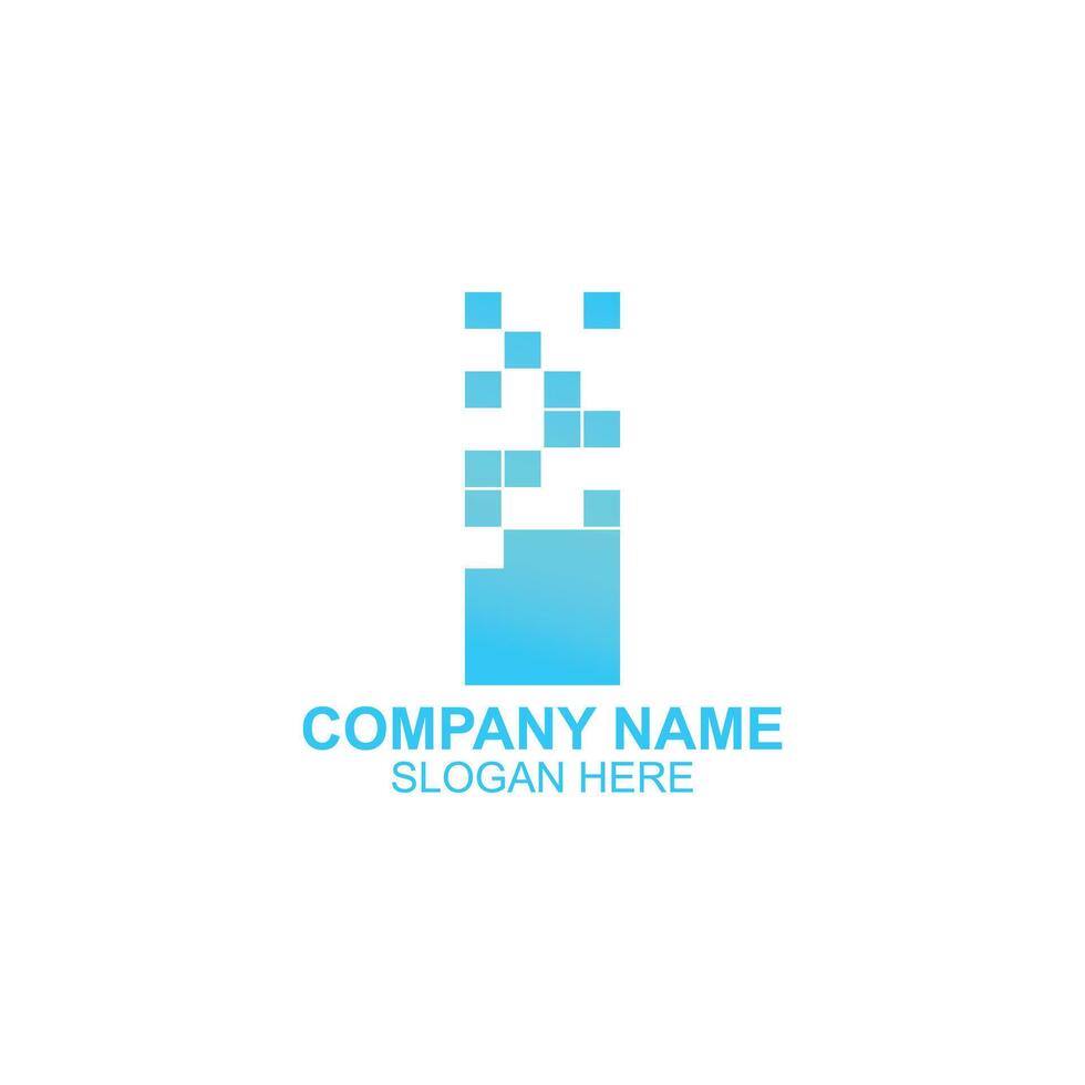 logo design for digital company with creative illustration vector