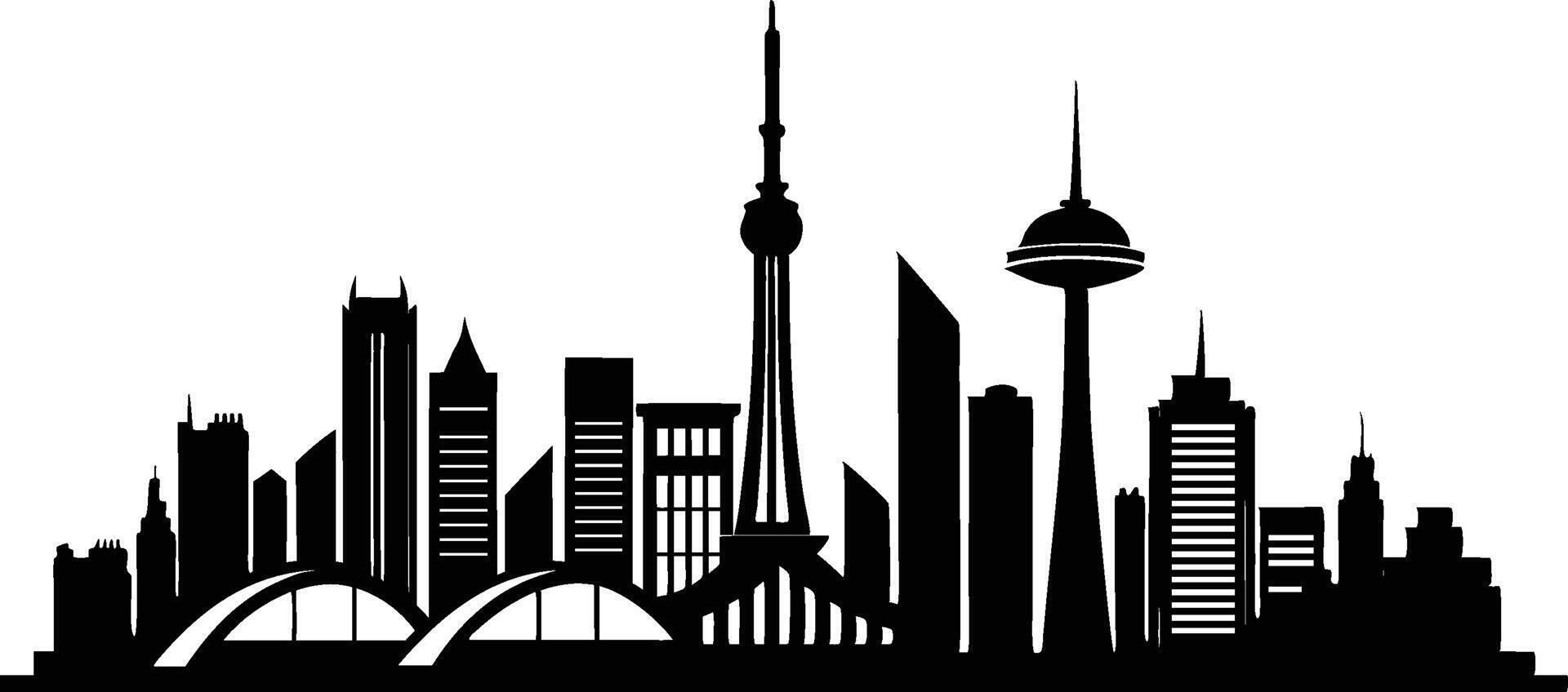City Skyline Modern Architecture Silhouette Design vector