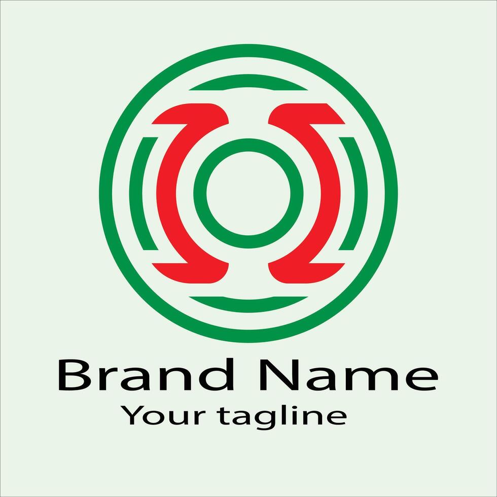 high-grade Unique logo design with different designs of the same shape For business company. Color editable. vector