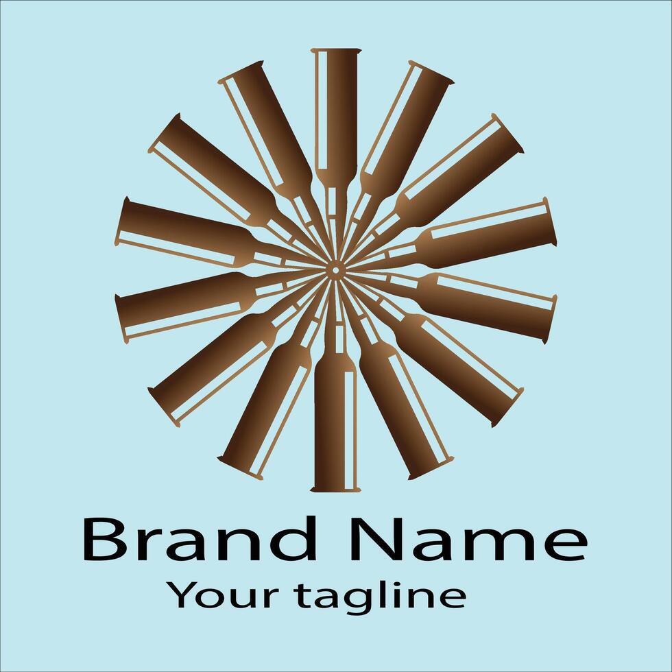 first-rate Unique logo design with different designs of the same shape For business company. Color editable. vector