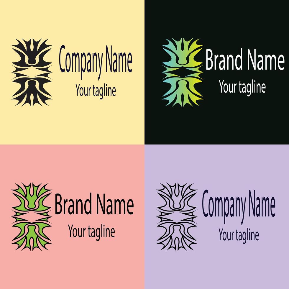 Latest magnificent Best logo design with different designs of the same shape For business company. Color editable. vector