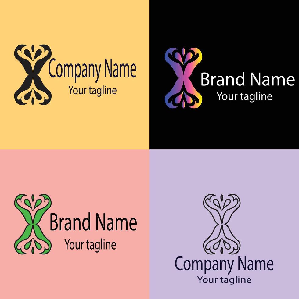 Latest Elite Best logo design with different designs of the same shape For business company. Color editable. vector