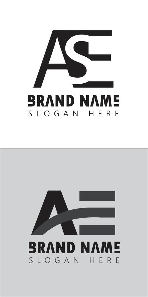 AE letter logo design images icon stock template vector
