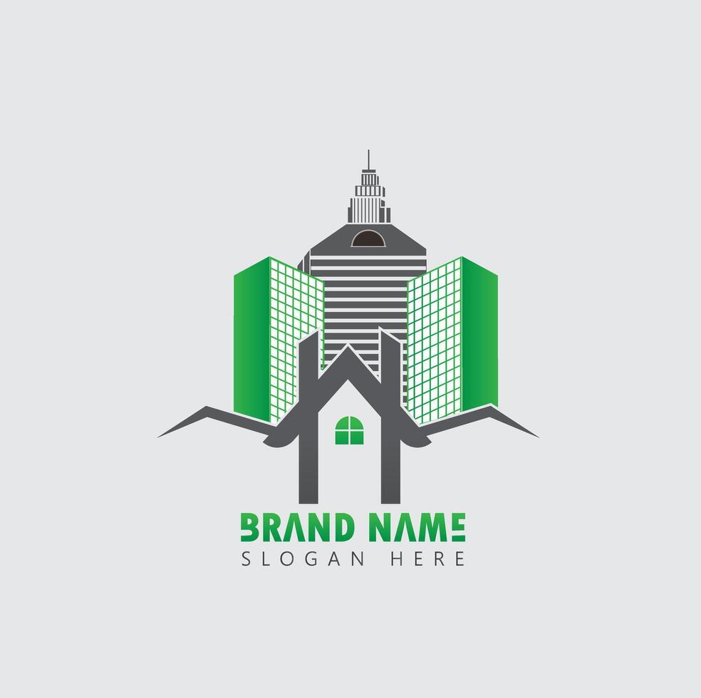 real estate, building, construction, apartment, property, logo, icon vector