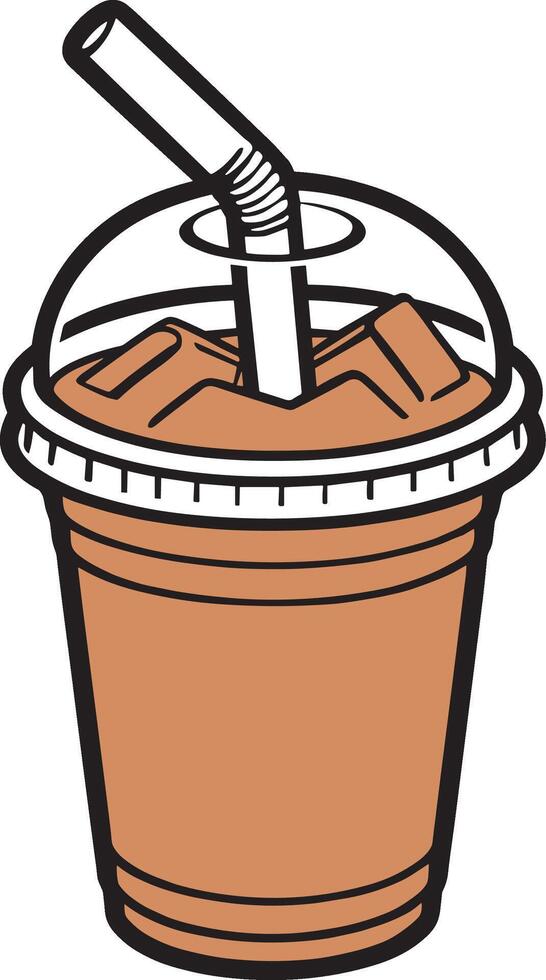 Iced Coffee Cup Illustration vector