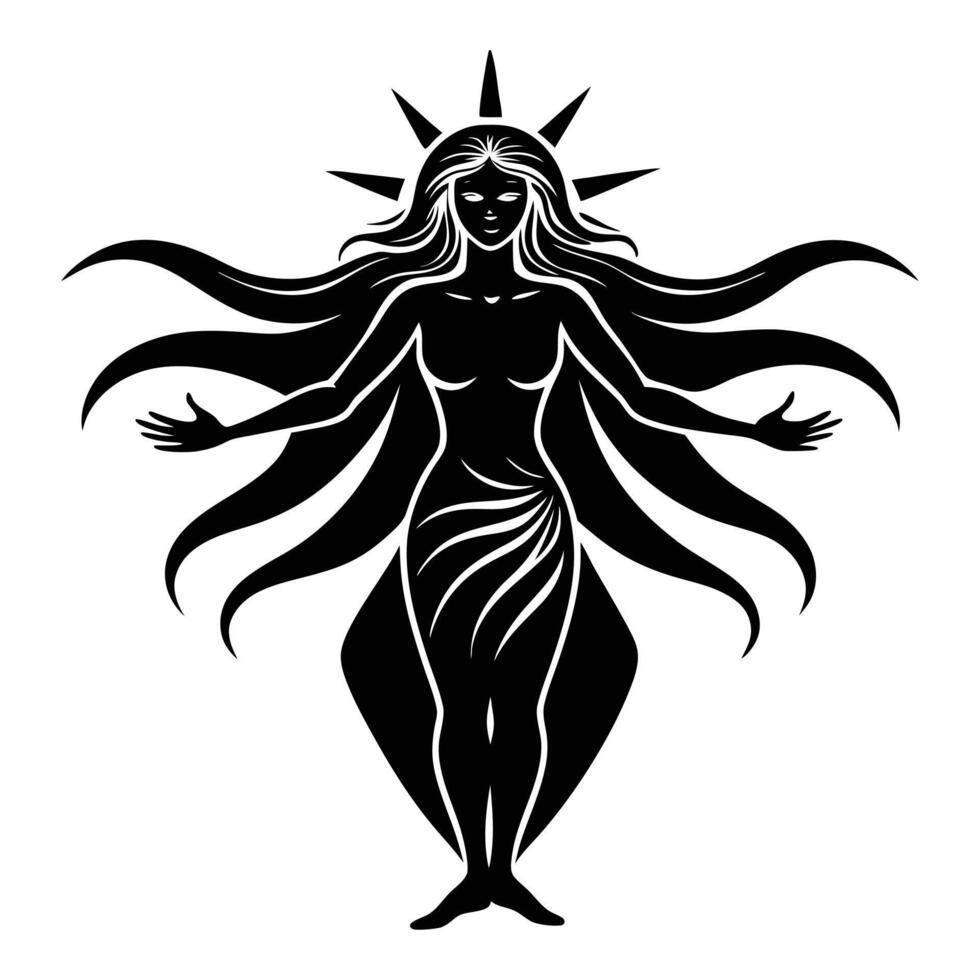 Mystic Beauty Xana Fantasy Queen Illustration vector