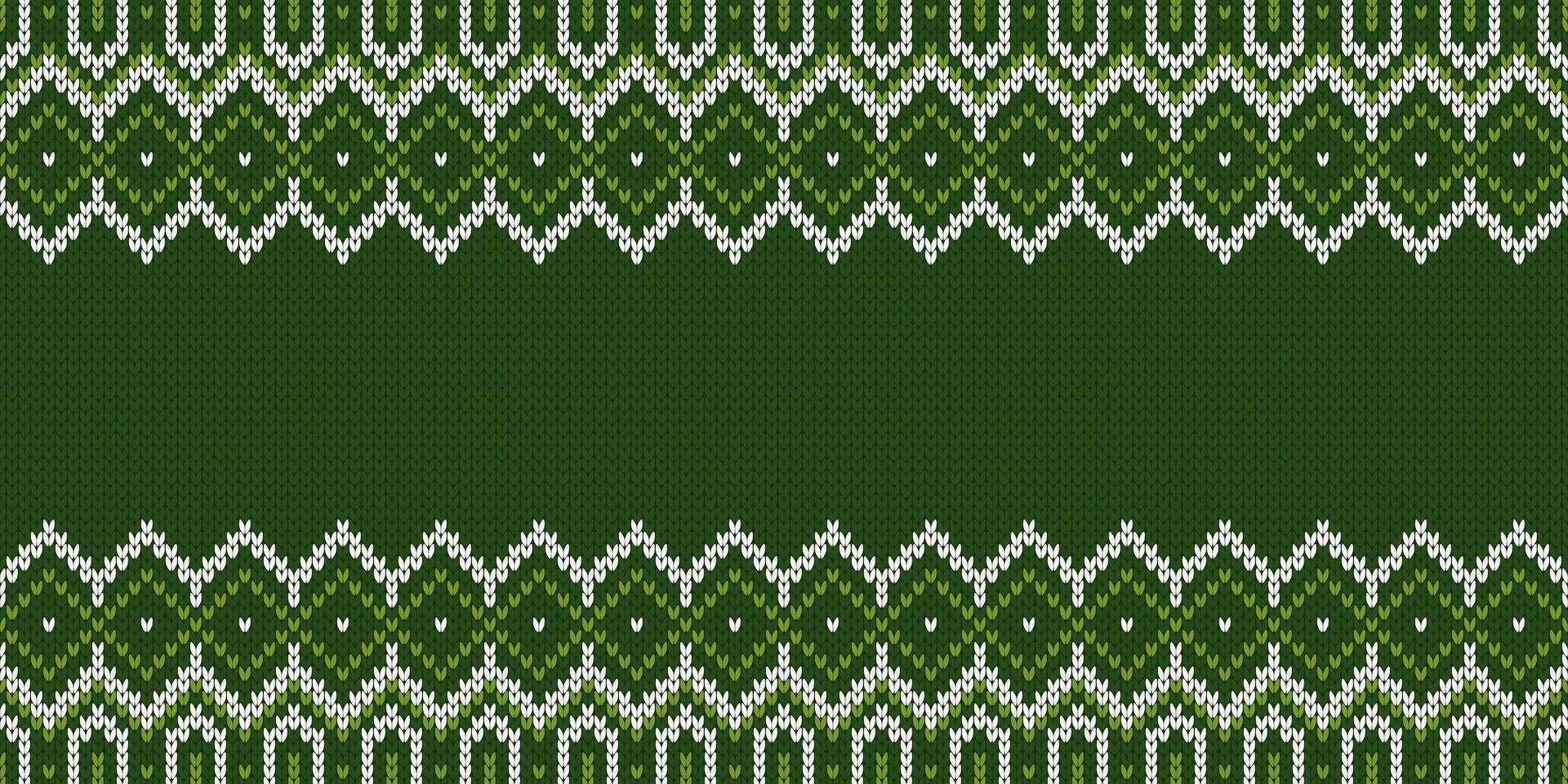 Ugly Christmas Sweater Party. Wide background. Knitwear texture. Template with empty place for text. Winter knitted wool traditional seasonal seamless pattern for holiday design. vector