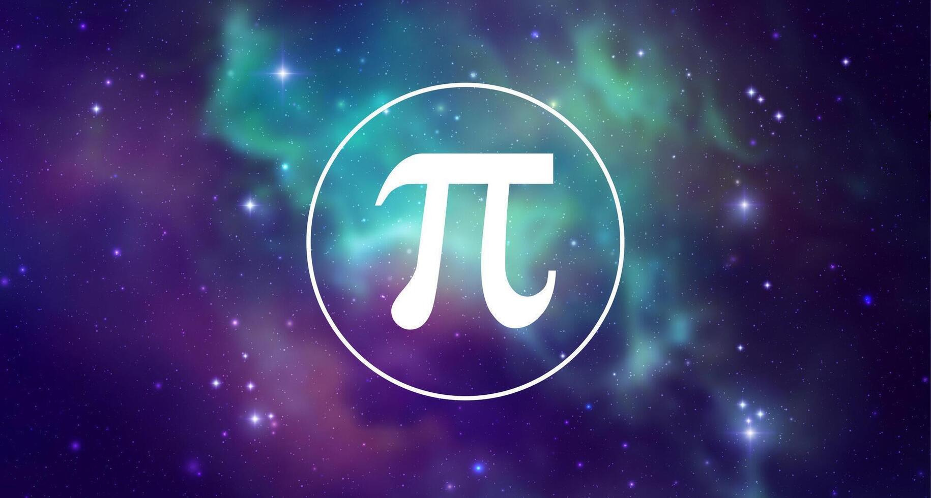 Pi day. Science Space Illustration. Iinfinitely concept vector