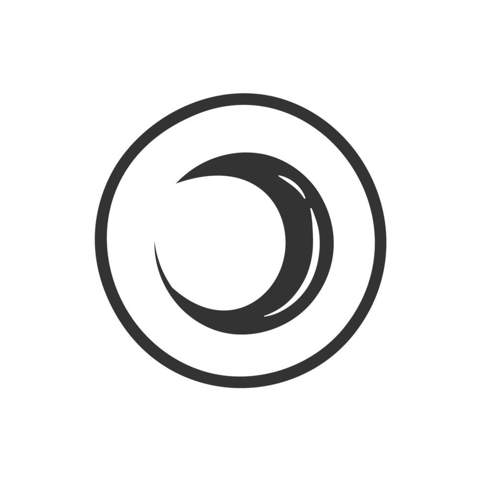 Coconut black icon vintage isolated on white vector