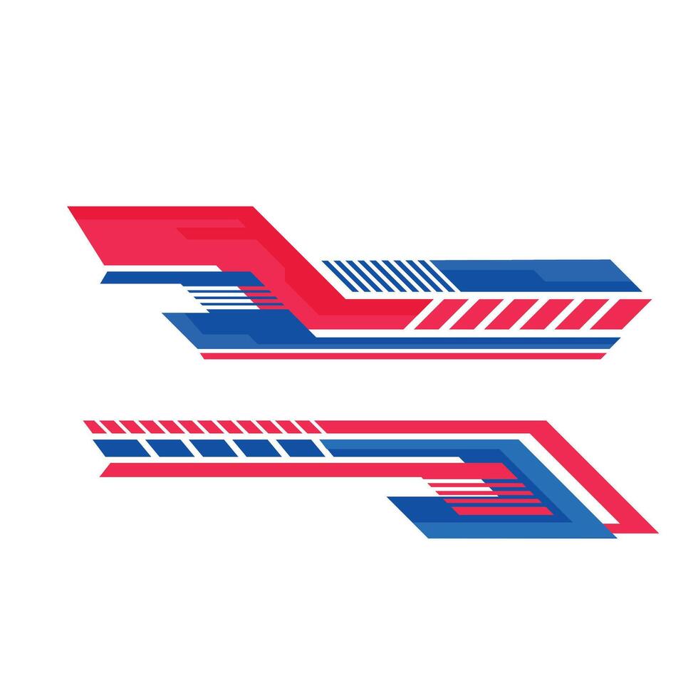 Cargo van and racing car body background livery decal design vector