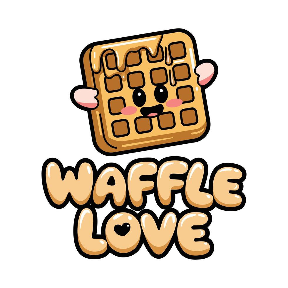 Waffle Time T Shirt Design vector