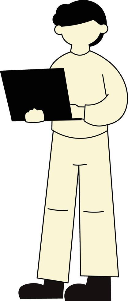 Minimalist Illustration of a Person Standing vector