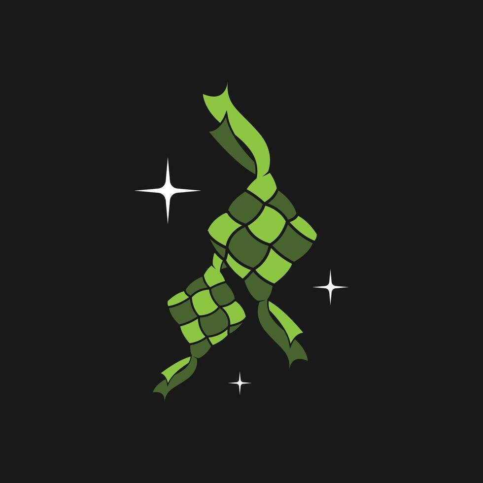 ketupat icon logo and symbol vector