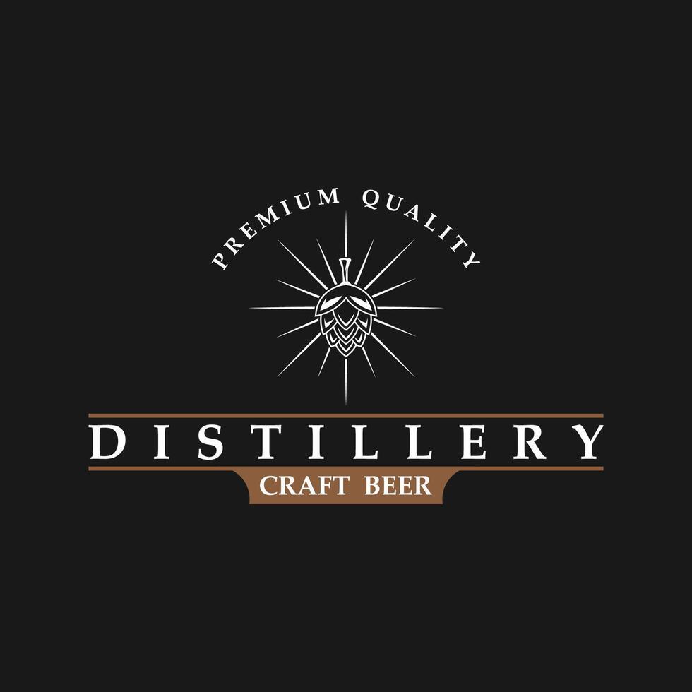 Brewery logo design concept. Vintage style vector
