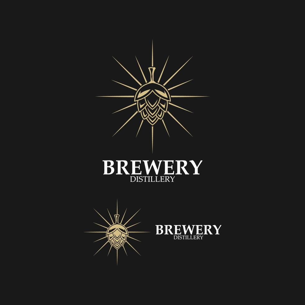 set of Brewery logo design concept vector