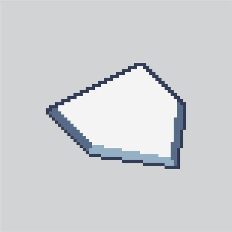 Pixel art illustration Baseball Home. Pixelated Home Plate. Baseball Home Plate Base Icon pixelated for the pixel art game and icon for website and game. old school retro. vector