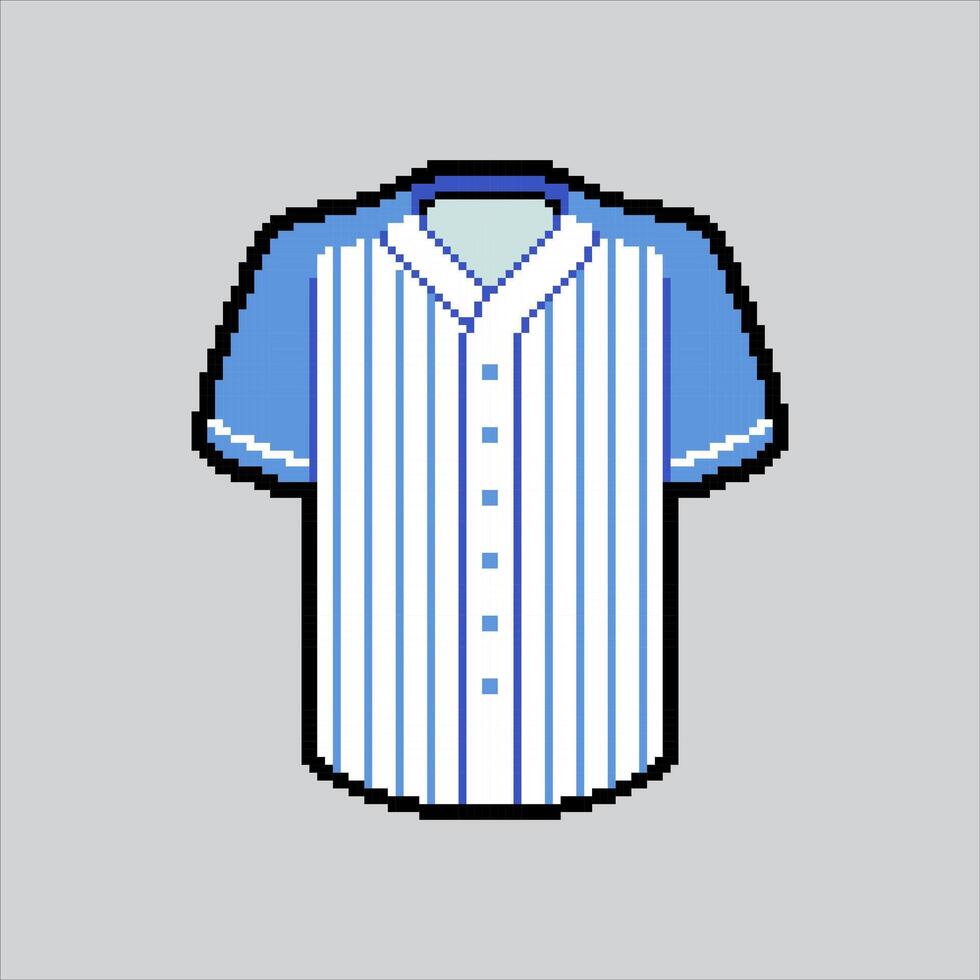 Pixel art illustration Baseball Jersey. Pixelated Jersey Clothes. Baseball Jersey Clothes Icon pixelated for the pixel art game and icon for website and game. old school retro. vector