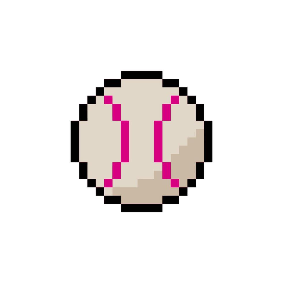 baseball round pixel vector