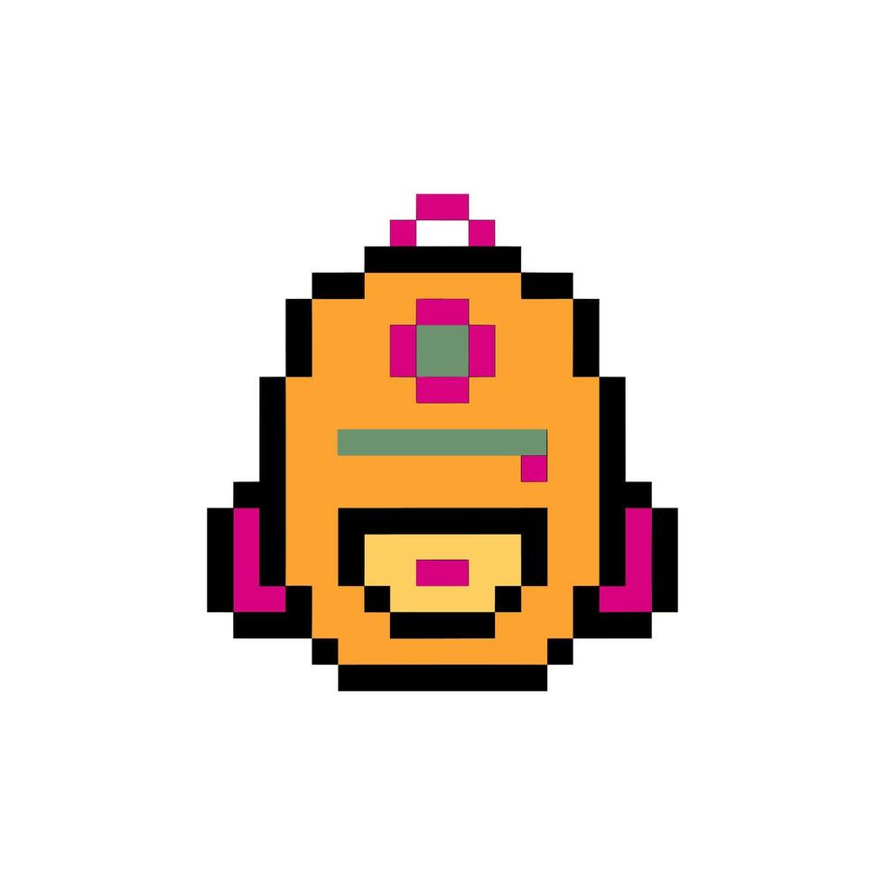 bag pixel art luggage vector