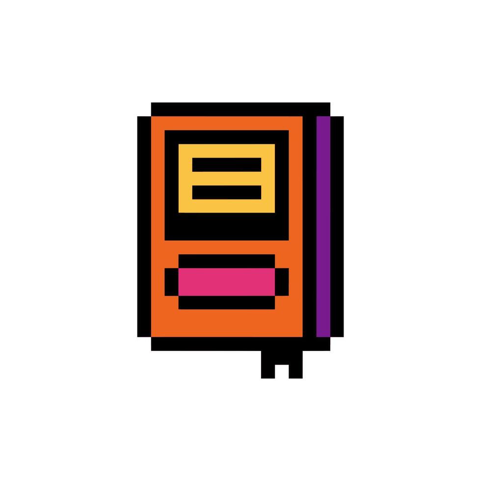 colorful book pixel vector