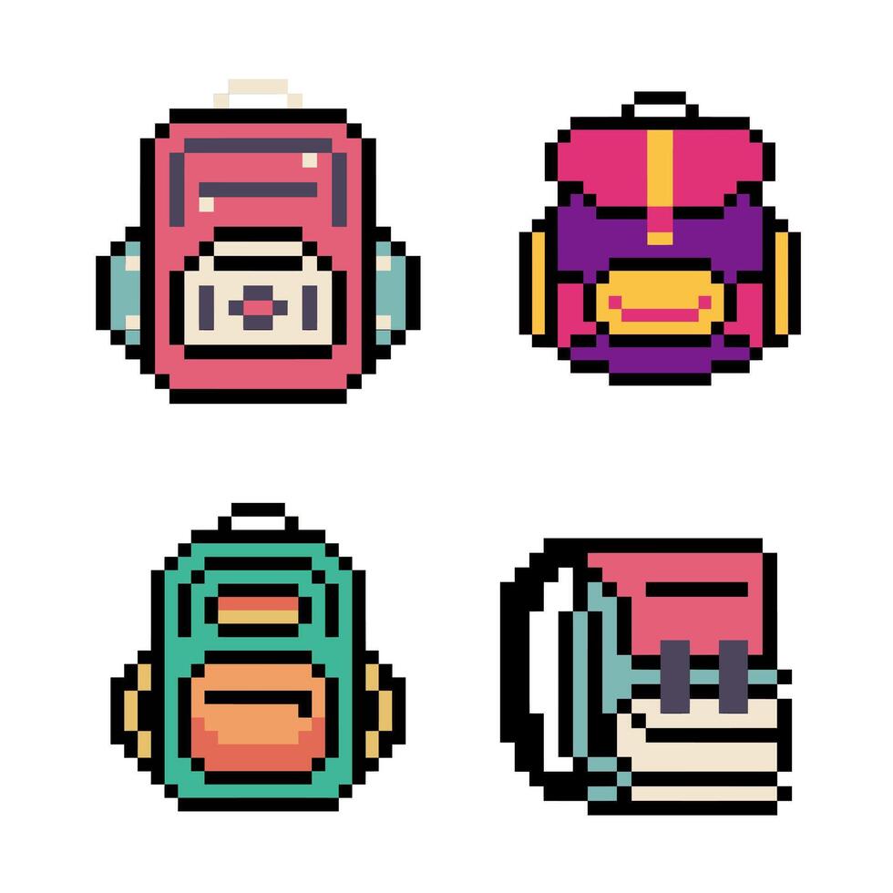 school bag pack vector